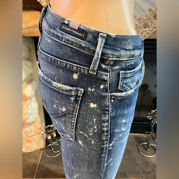 Citizen of Humanity Avedon skinny splattered jeans 29 - Picture 8 of 15